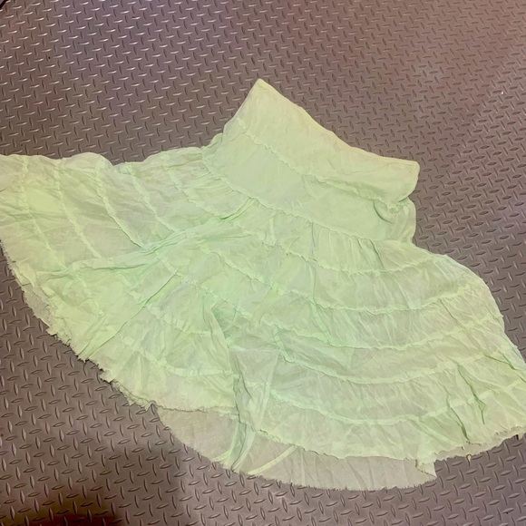 Green prairie skirt boho Cottagecore size medium y2k spring Fairycore maxi - Picture 1 of 3